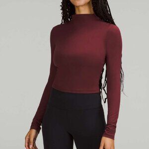 Lululemon All Aligned Mock Neck Red Merlot